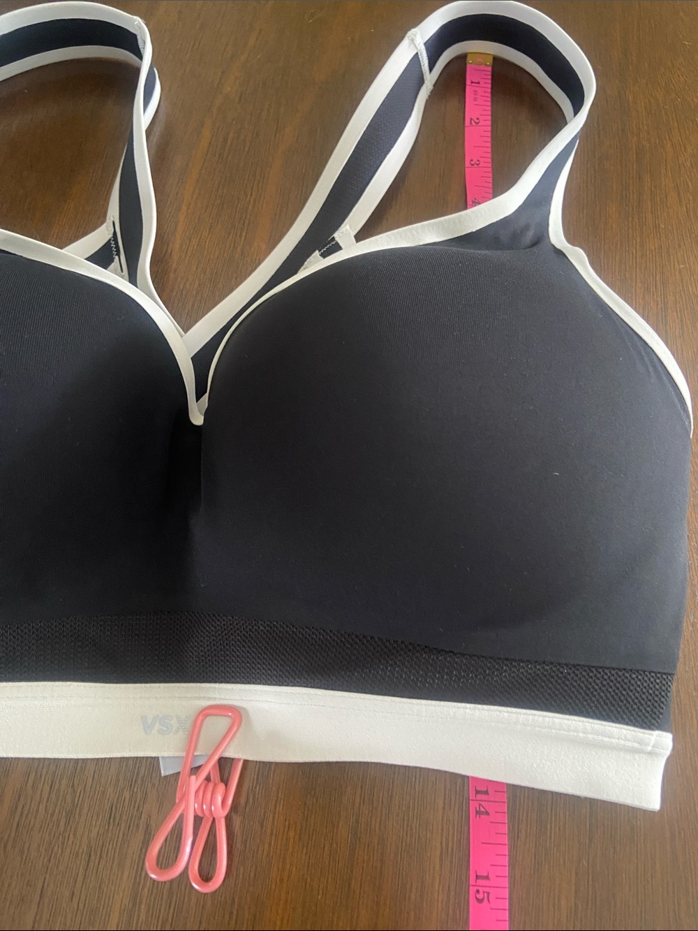 VSX Incredible Max Sports Bra in Black with White Trim & Strappy Back size 34DDD - Picture 16 of 16
